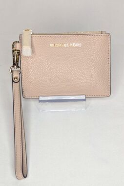 Michael Kors Mercer Small Leather Coin Pouch Card Case - Soft Pink